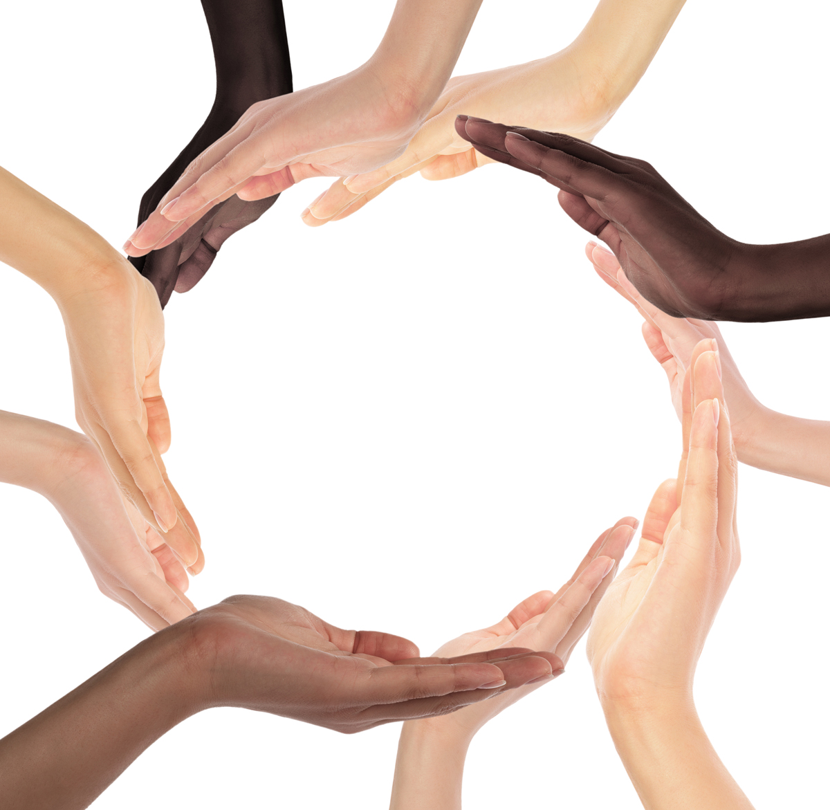 Hands shaping a conceptual model